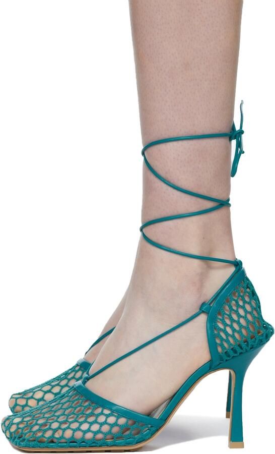 Bottega Veneta Blue Stretch Heels - Picture 2