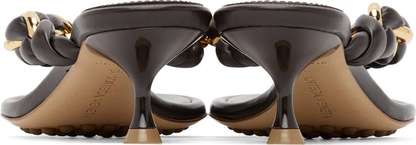 Bottega Veneta Brown Chain Dot Sandals - Picture 2