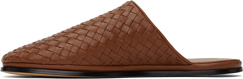 Bottega Veneta Brown Intrecciato Slippers - Picture 4