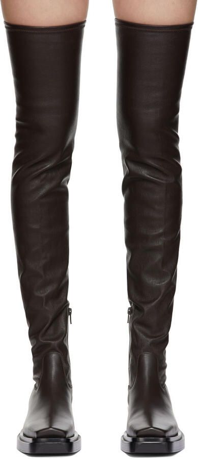 Bottega Veneta Brown 'The Lean' Tall Boots - Picture 1