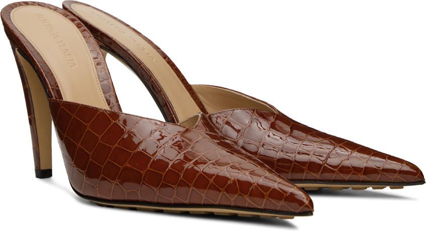 Bottega Veneta Burgundy Punta Heels - Picture 2