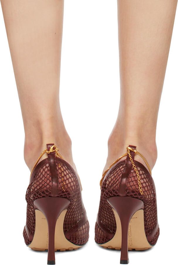 Bottega Veneta Burgundy Stretch Heeled Sandals