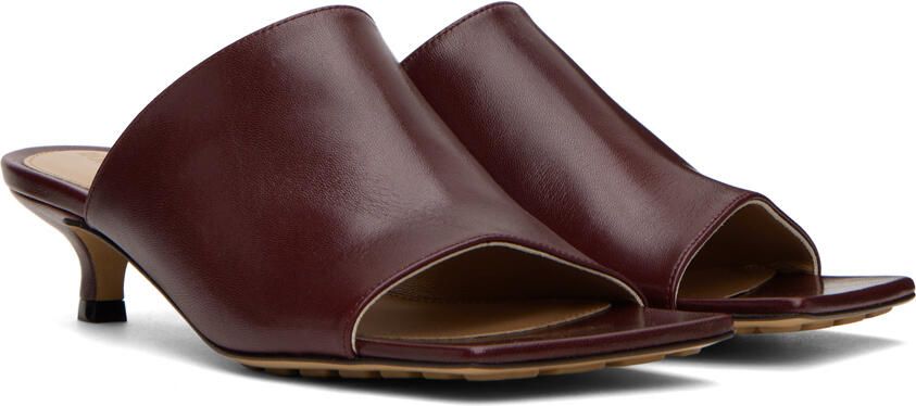 Bottega Veneta Burgundy Stretch Mules - Picture 2