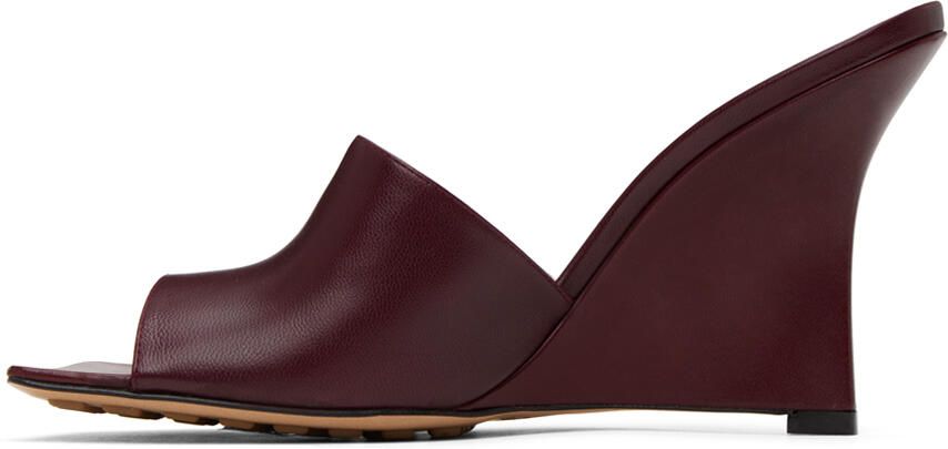 Bottega Veneta Burgundy Stretch Mules - Picture 3