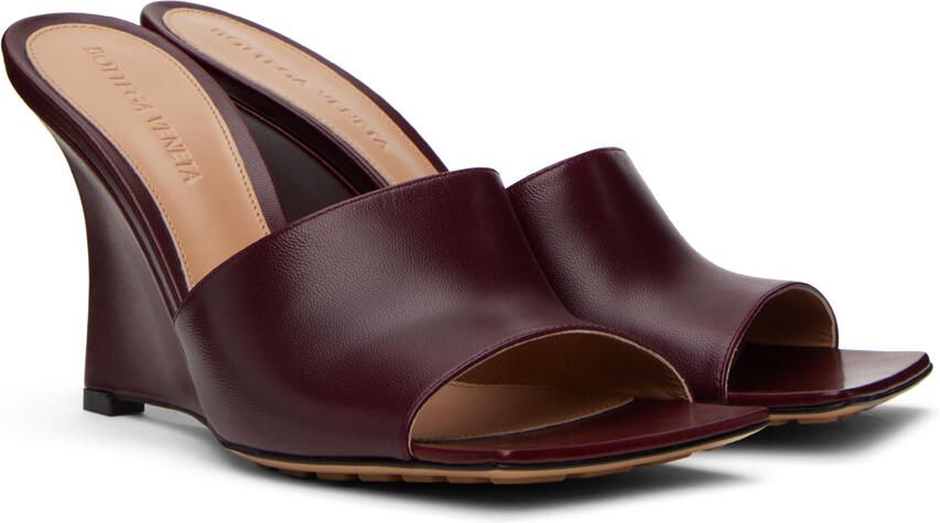 Bottega Veneta Burgundy Stretch Mules - Picture 2