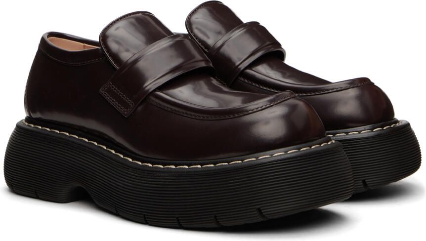 Bottega Veneta Burgundy Swell Loafers - Picture 2