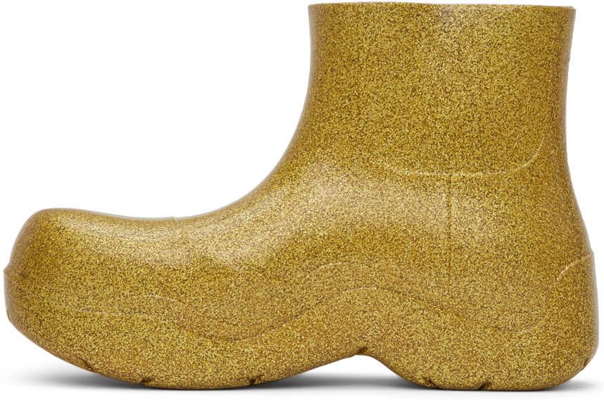 Bottega Veneta Gold Puddle Boots - Picture 2