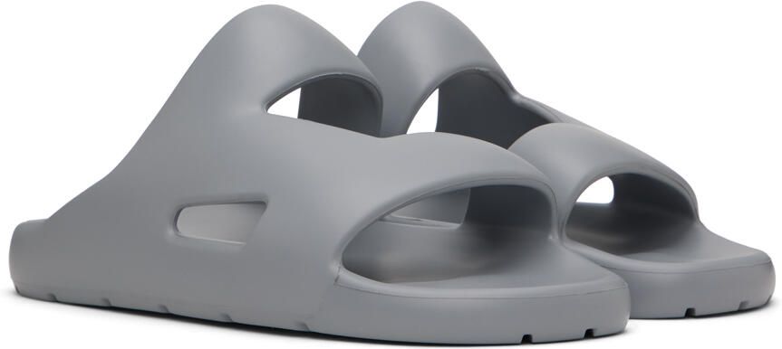 Bottega Veneta Gray Band Slides - Picture 2