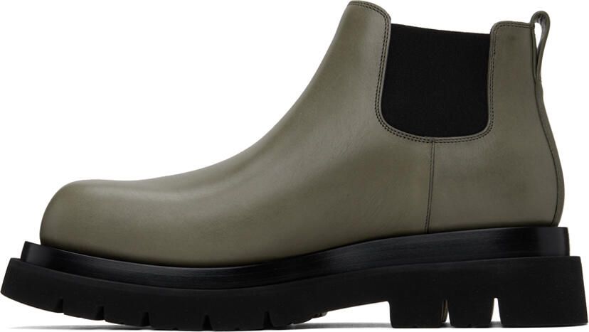 Bottega Veneta Gray Lug Chelsea Boots - Picture 3