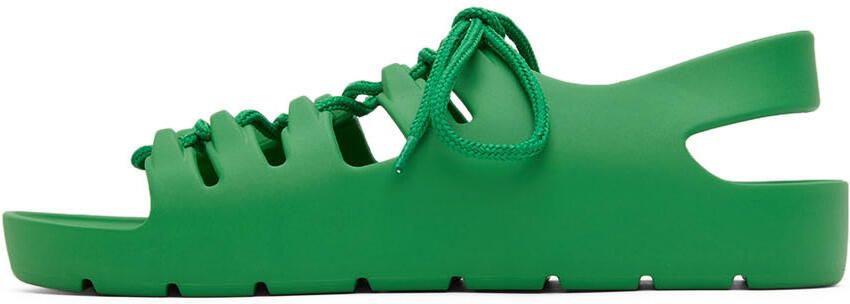 Bottega Veneta Green Jelly Sandals - Picture 3