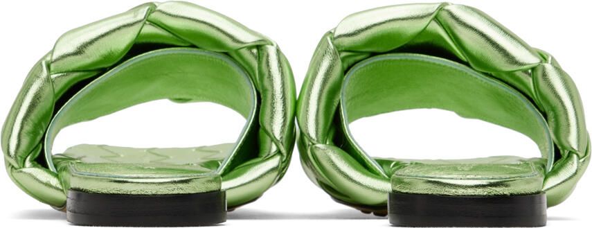 Bottega Veneta Green Lido Sandals