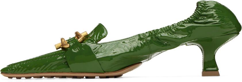 Bottega Veneta Green Madame Pumps - Picture 3