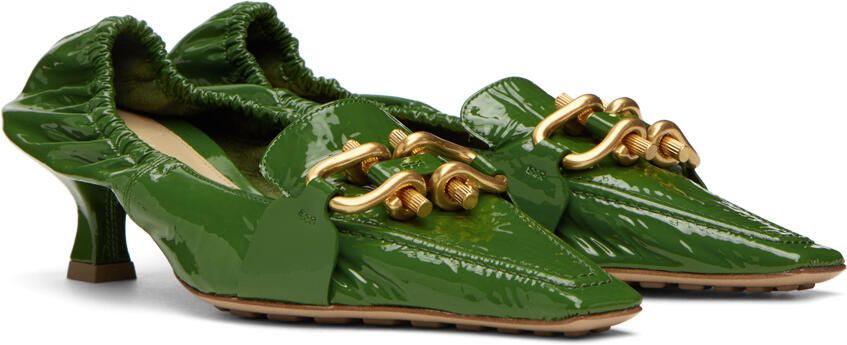 Bottega Veneta Green Madame Pumps - Picture 2