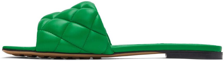 Bottega Veneta Green Padded Flat Sandals - Picture 4