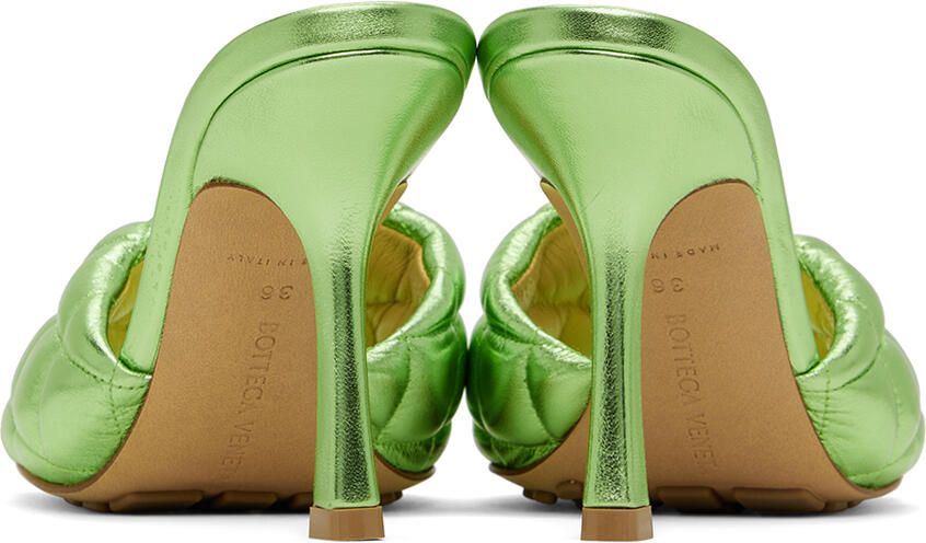 Bottega Veneta Green Padded Heeled Sandals