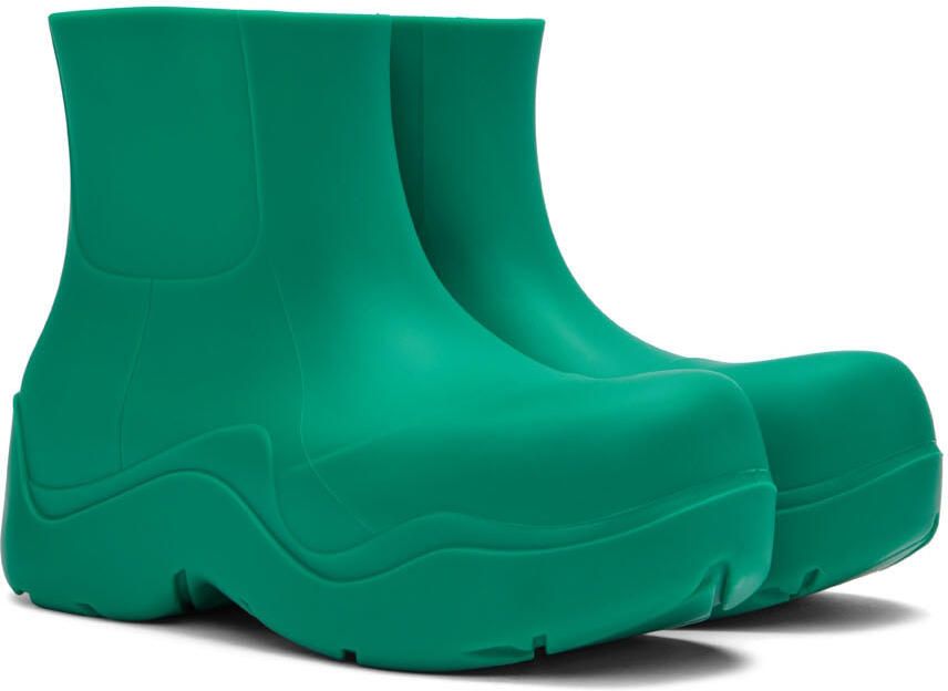 Bottega Veneta Green Puddle Boots - Picture 2