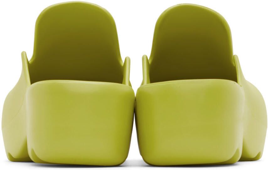 Bottega Veneta Green Rubber Flash Clogs