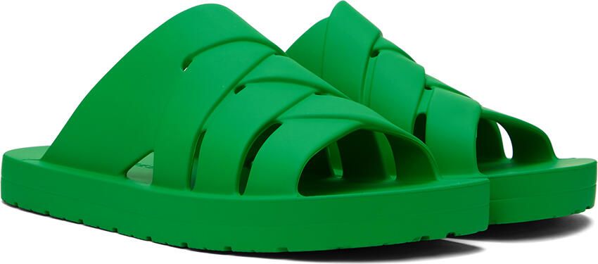 Bottega Veneta Green Rubber Sandals - Picture 2