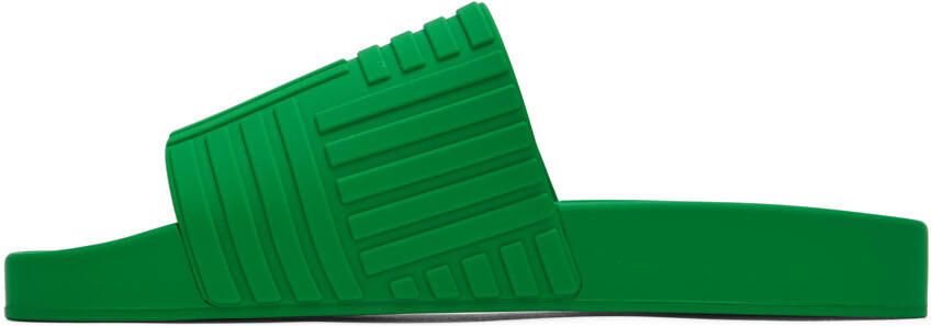 Bottega Veneta Green Slider Sandals - Picture 3