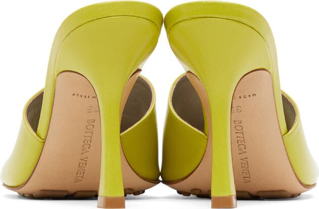 Bottega Veneta Green Stretch Heeled Sandals - Picture 4
