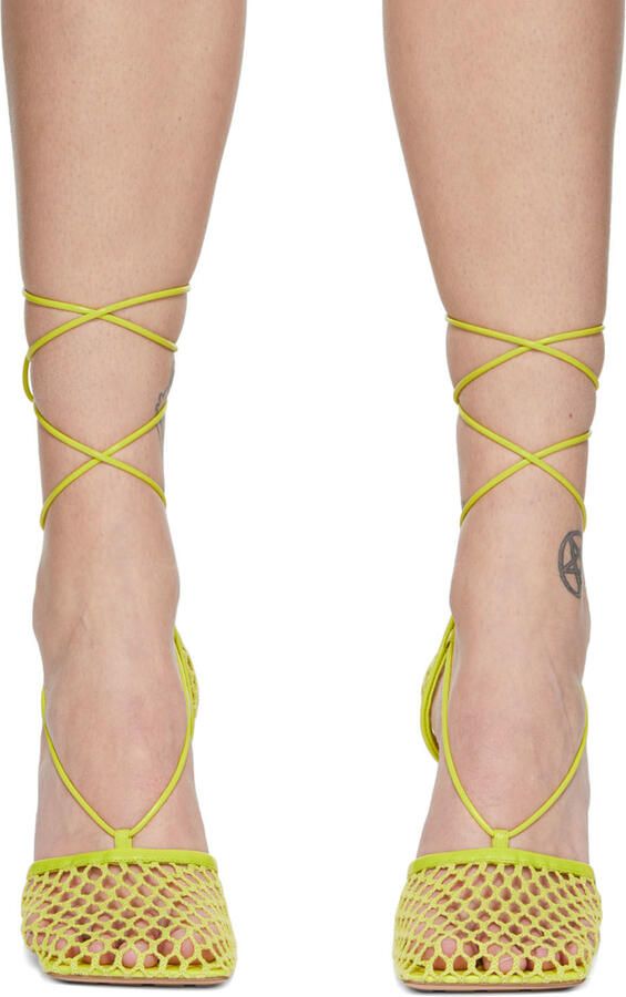 Bottega Veneta Green Stretch Heels - Picture 5