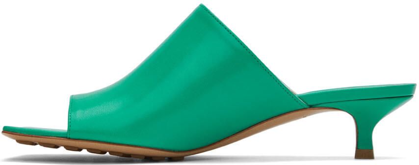Bottega Veneta Green Stretch Mules - Picture 3
