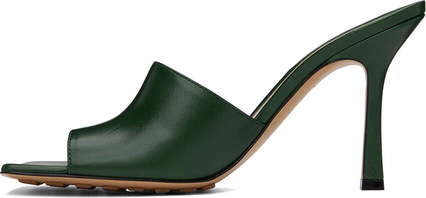 Bottega Veneta Green Stretch Mules - Picture 3