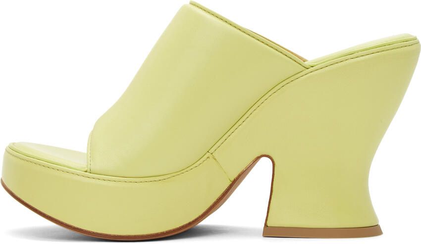 Bottega Veneta Green Wedge Heeled Sandals - Picture 4