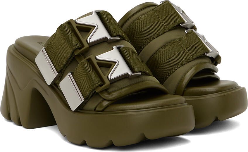 Bottega Veneta Khaki Flash Clogs - Picture 2