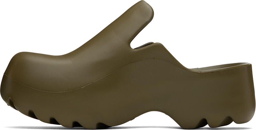 Bottega Veneta Khaki Flash Clogs - Picture 3