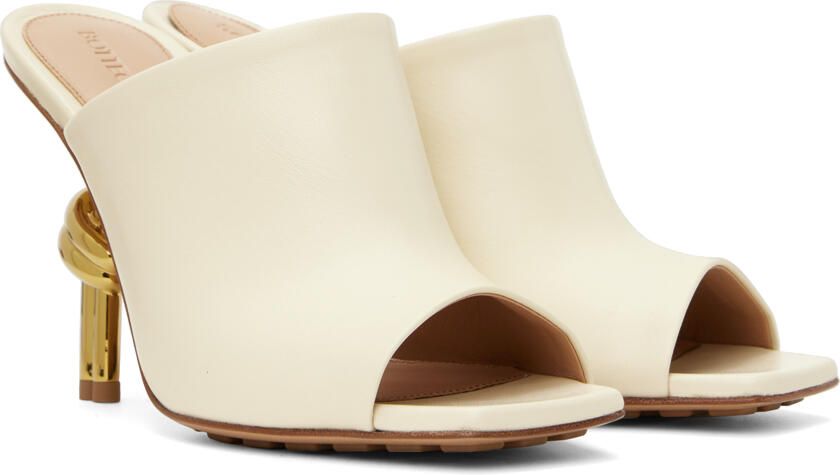 Bottega Veneta Off-White Knot Mules - Picture 2