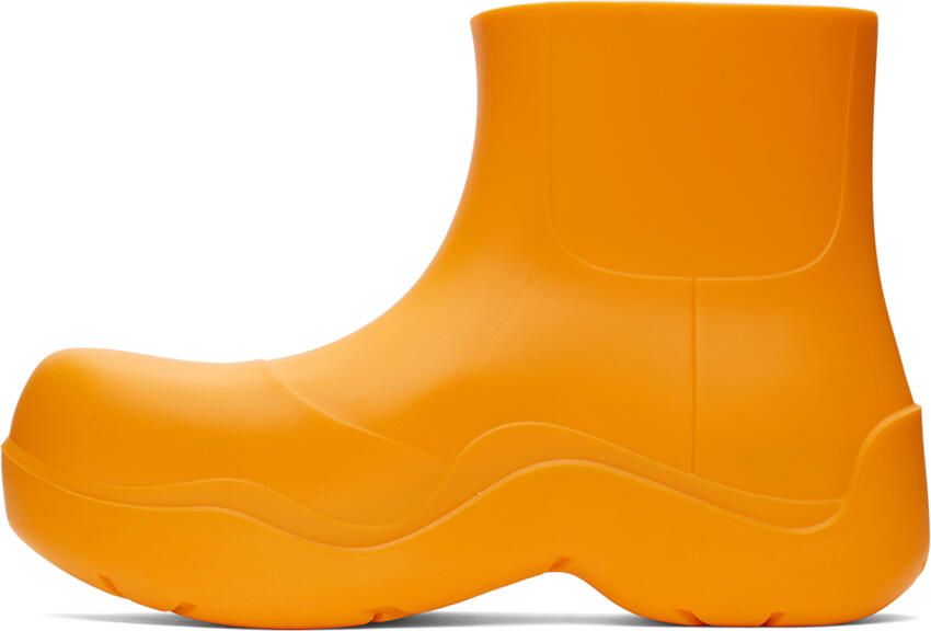 Bottega Veneta Orange Puddle Boots - Picture 3