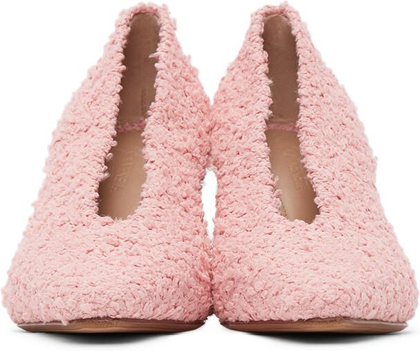 Bottega Veneta Pink Bouclé Almond Pumps - Picture 3