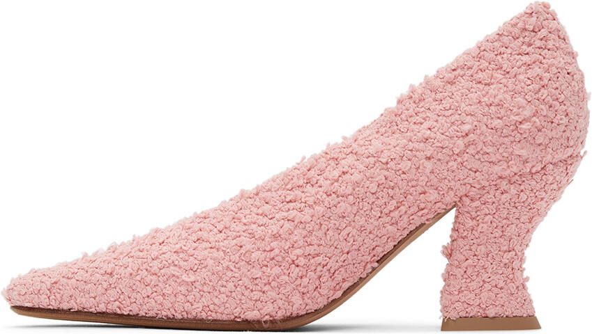 Bottega Veneta Pink Bouclé Almond Pumps - Picture 2