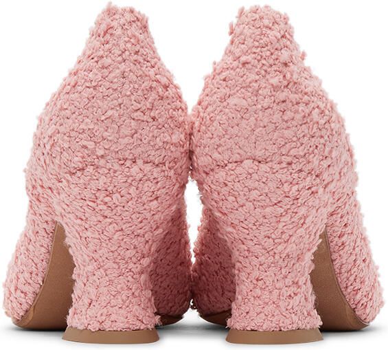 Bottega Veneta Pink Bouclé Almond Pumps - Picture 4