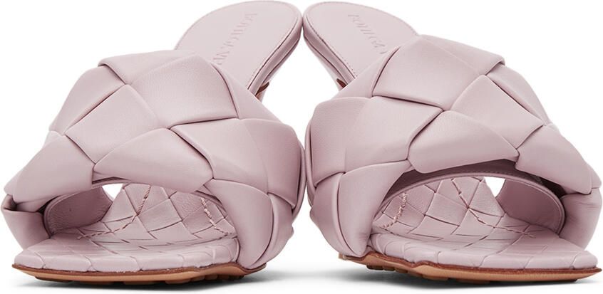 Bottega Veneta Pink Intrecciato 'The Lido' Heeled Sandals - Picture 4