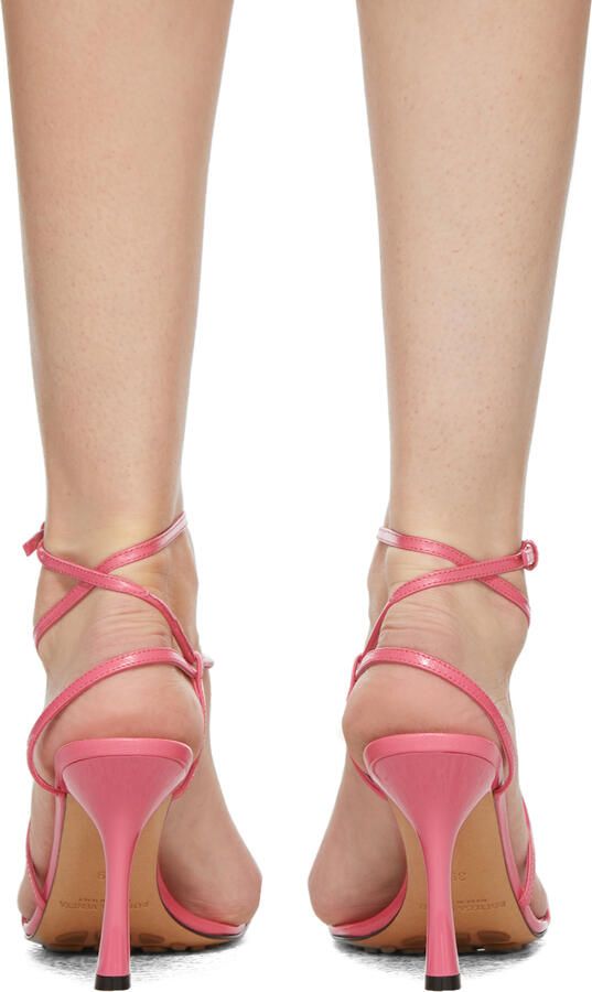 Bottega Veneta Pink Strappy Sandals - Picture 2