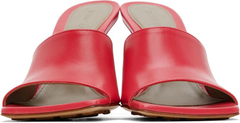 Bottega Veneta Pink Stretch Heeled Sandals - Picture 3