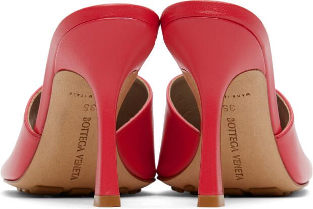 Bottega Veneta Pink Stretch Heeled Sandals - Picture 4