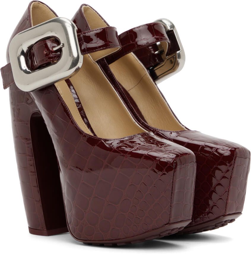 Bottega Veneta Red Mostra Heels - Picture 2