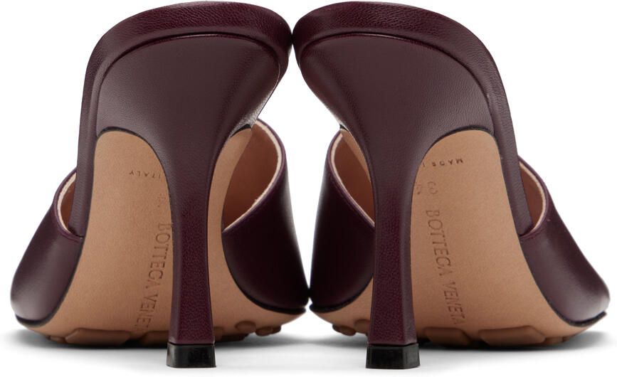 Bottega Veneta Red Stretch Heeled Mule