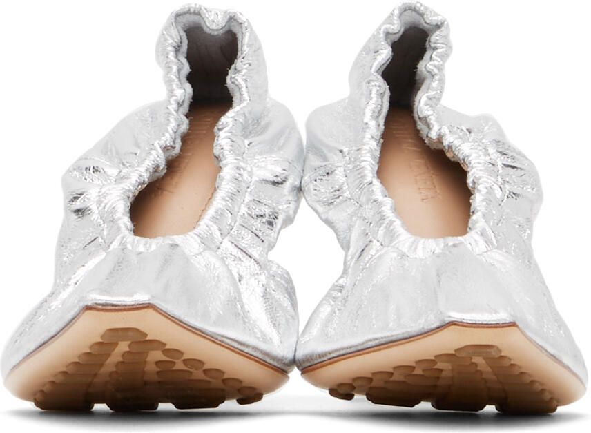 Bottega Veneta Silver Almond Pumps - Picture 3