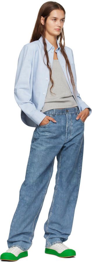 Bottega Veneta White & Green Vulcan Sneakers - Picture 4