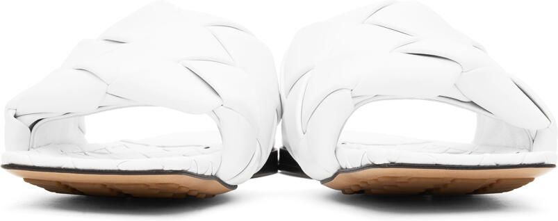 Bottega Veneta White Intrecciato Lido Flat Sandals - Picture 2