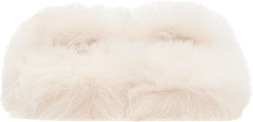 Bottega Veneta White Resort Slides