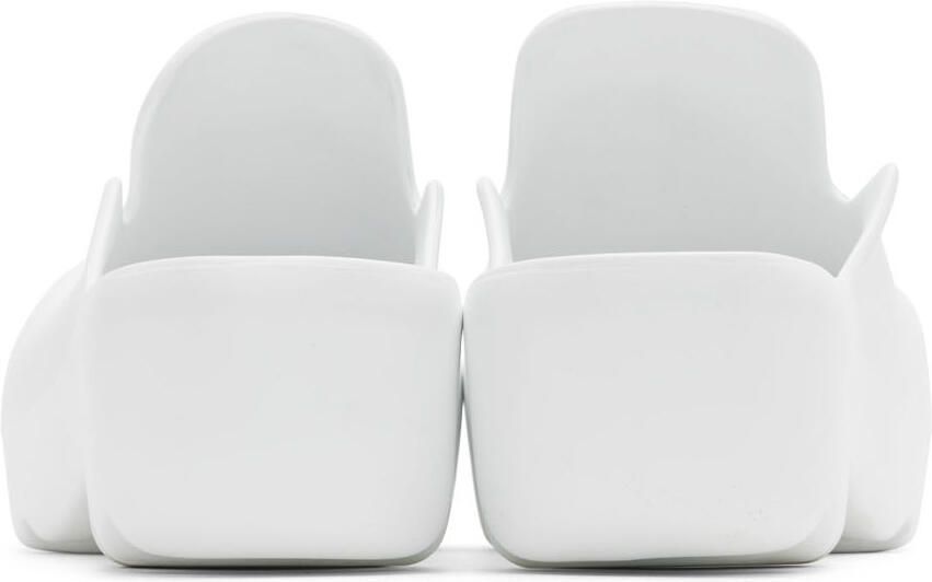 Bottega Veneta White Rubber Flash Clogs