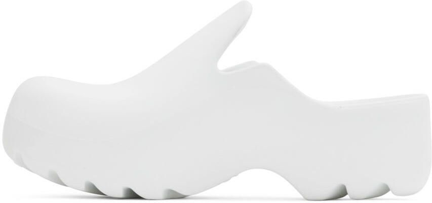 Bottega Veneta White Rubber Flash Clogs - Picture 3