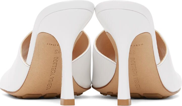 Bottega Veneta White Stretch Heeled Sandals - Picture 4