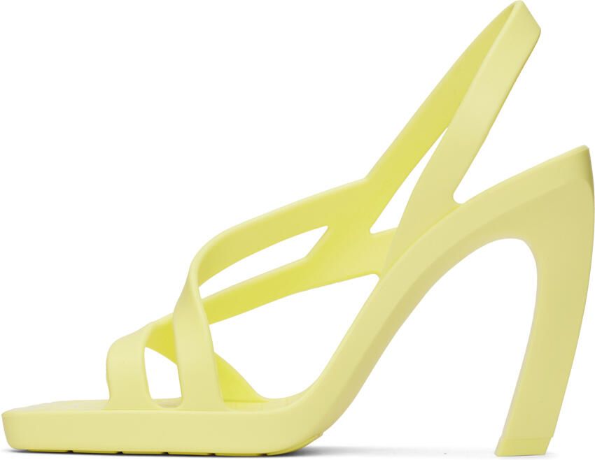 Bottega Veneta Yellow Jimbo Heeled Sandals - Picture 3