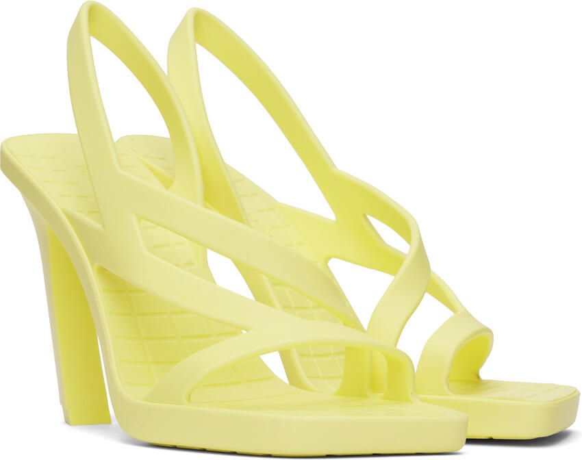 Bottega Veneta Yellow Jimbo Heeled Sandals - Picture 2